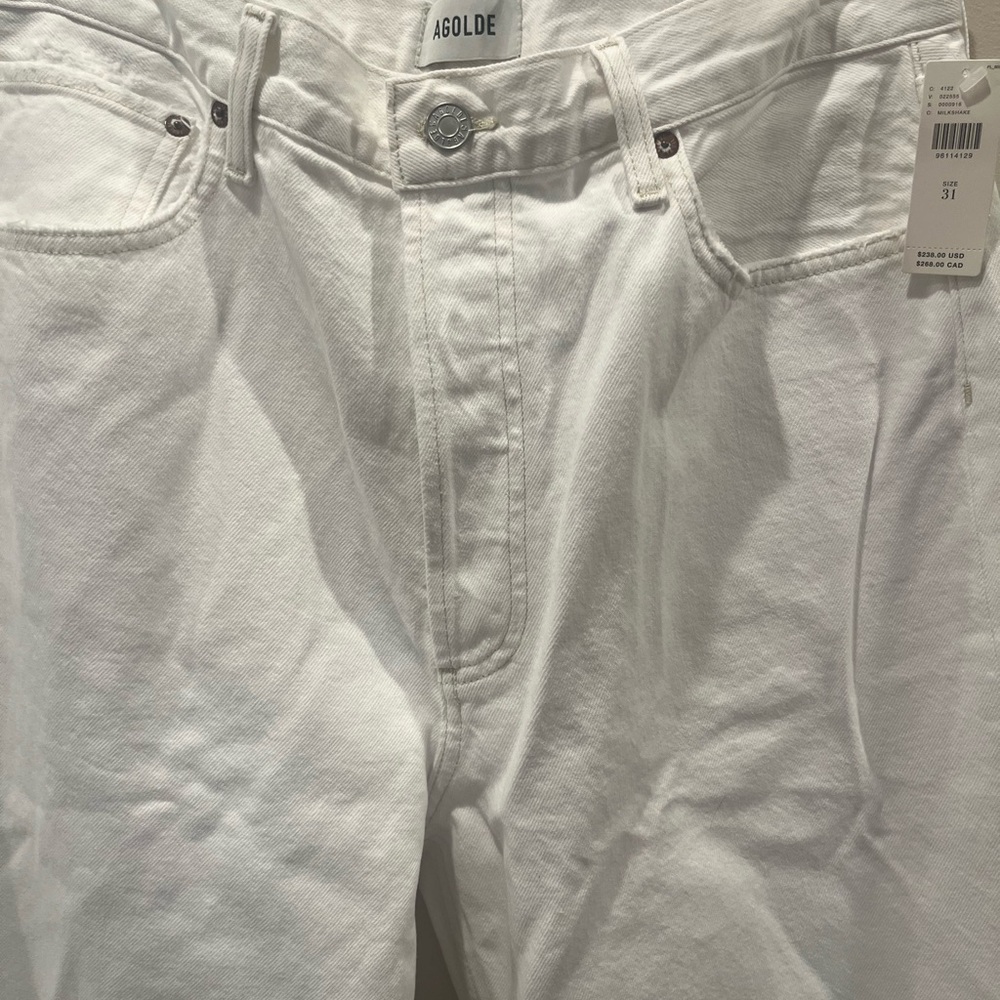 NEW AGOLDE Kelly High-Rise Straight-Leg Jeans in Milkshake, Size 31 - Picture 4 of 7